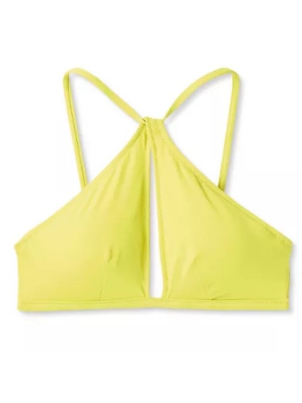 SHADE & SHORE lime green Halter Bikini Top